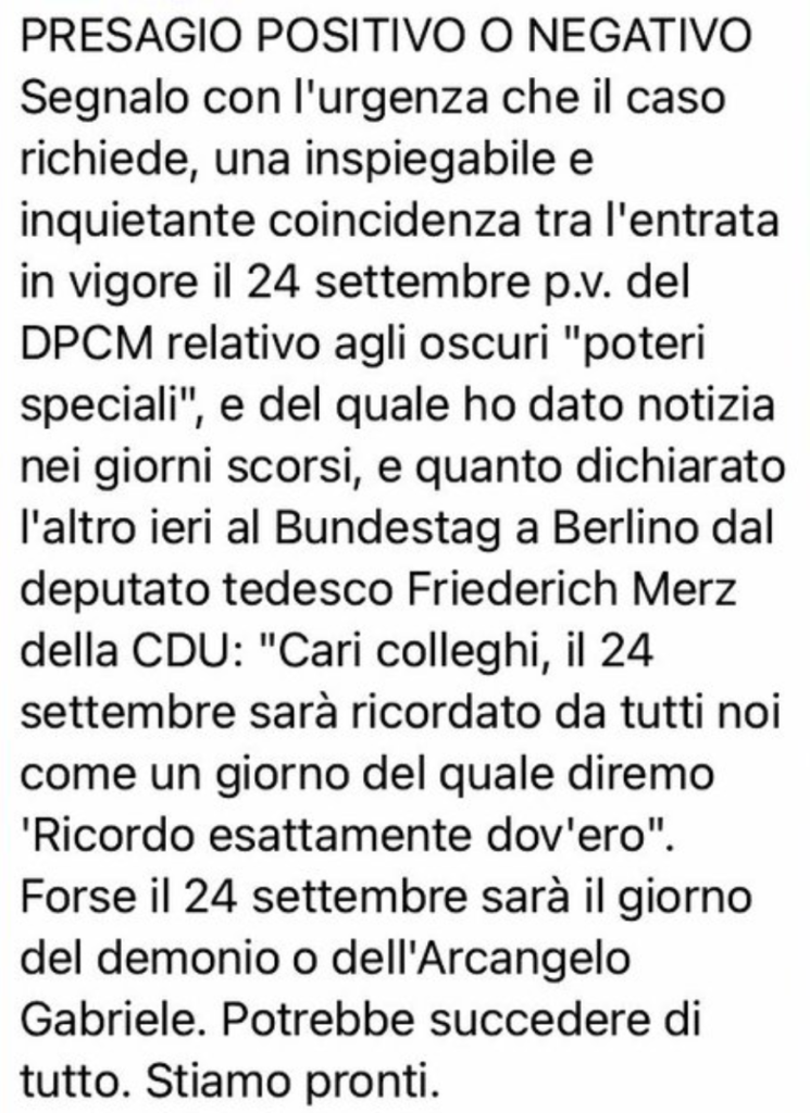 Il deputato tedesco Merz non ha mai definito il 24 settembre da ricordare