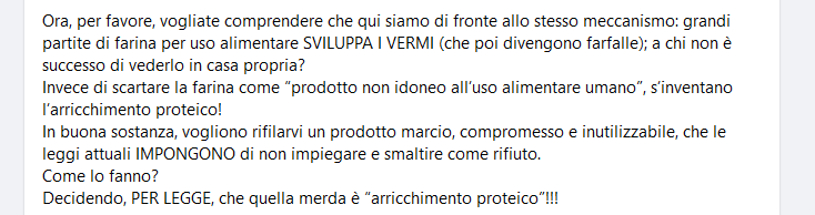 Le farine di insetti e la fake news del prodotto "marcio e compromesso"