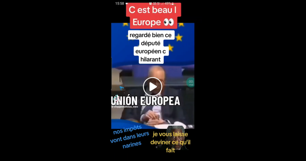 Il video dell'Europarlamentare che sniffa cocaina è una fakenews