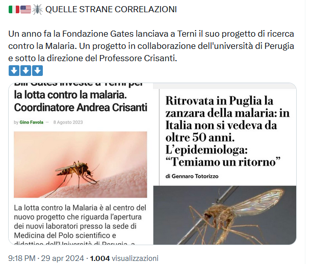 No, non è vero che Bill Gates ha portato in Puglia le zanzare della malaria