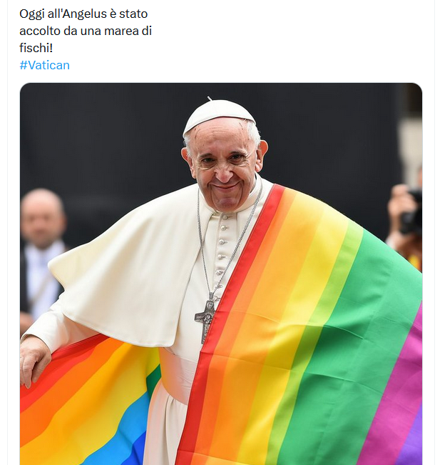 Il Papa LGBT fischiato all'Angelus è un caso di slop