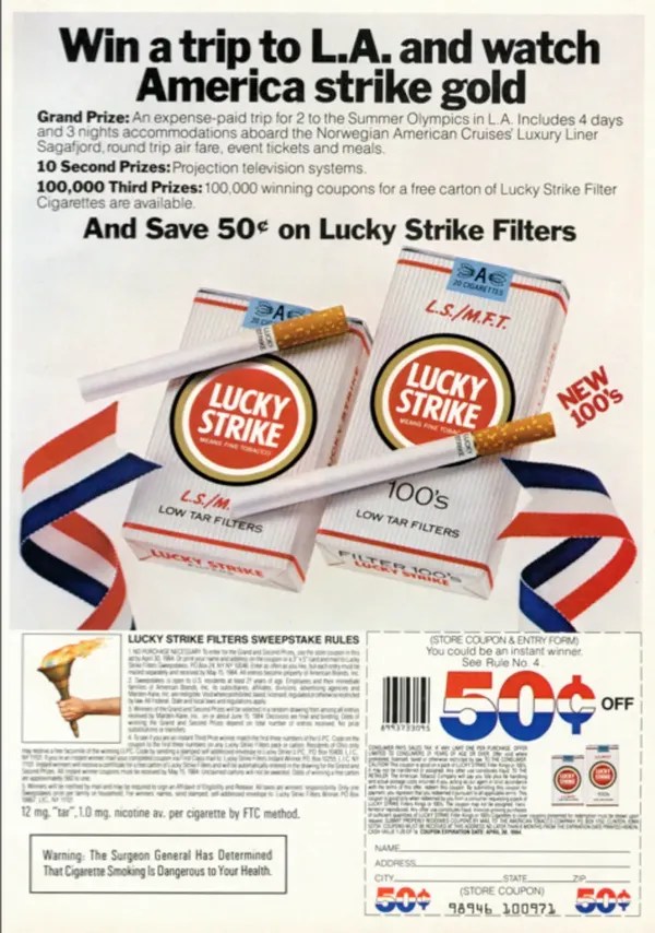 Premi offerti da Lucky Strike