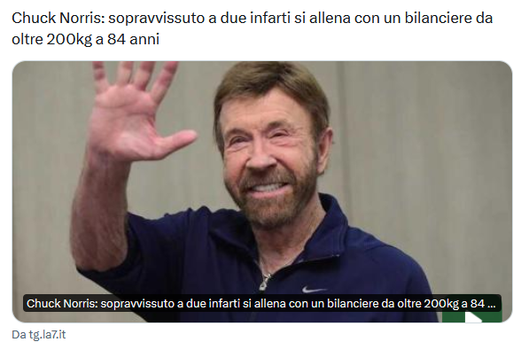 Chuck Norris solleva 200 chili: i Chuck Norris Facts presi troppo sul serio