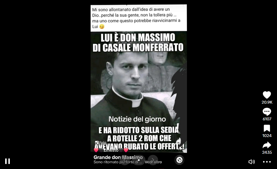 La bufala di Don Massimo che massacra i Rom: dal giustiziere al Calendario dei Preti di Roma