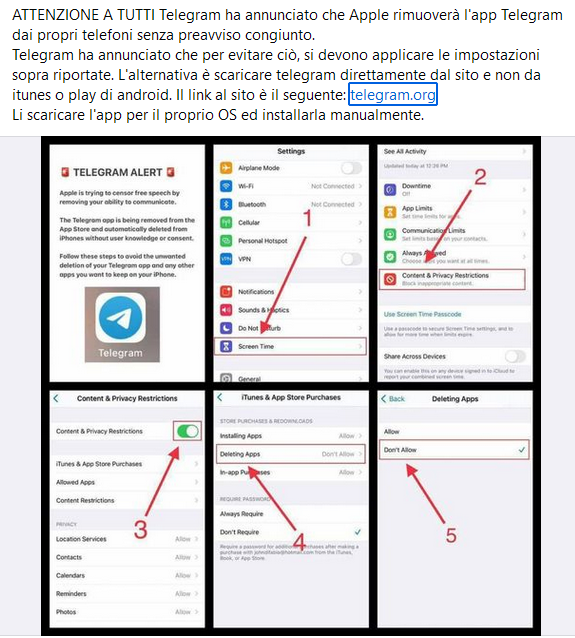 Tranquilli amici: non è vero che Apple vuole cancellare Telegram dai vostri dispositivi