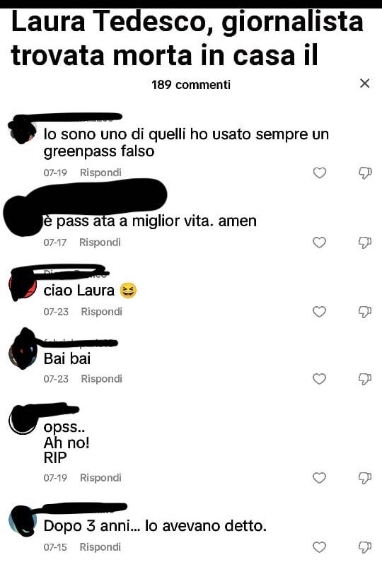 Prima salva dei commenti