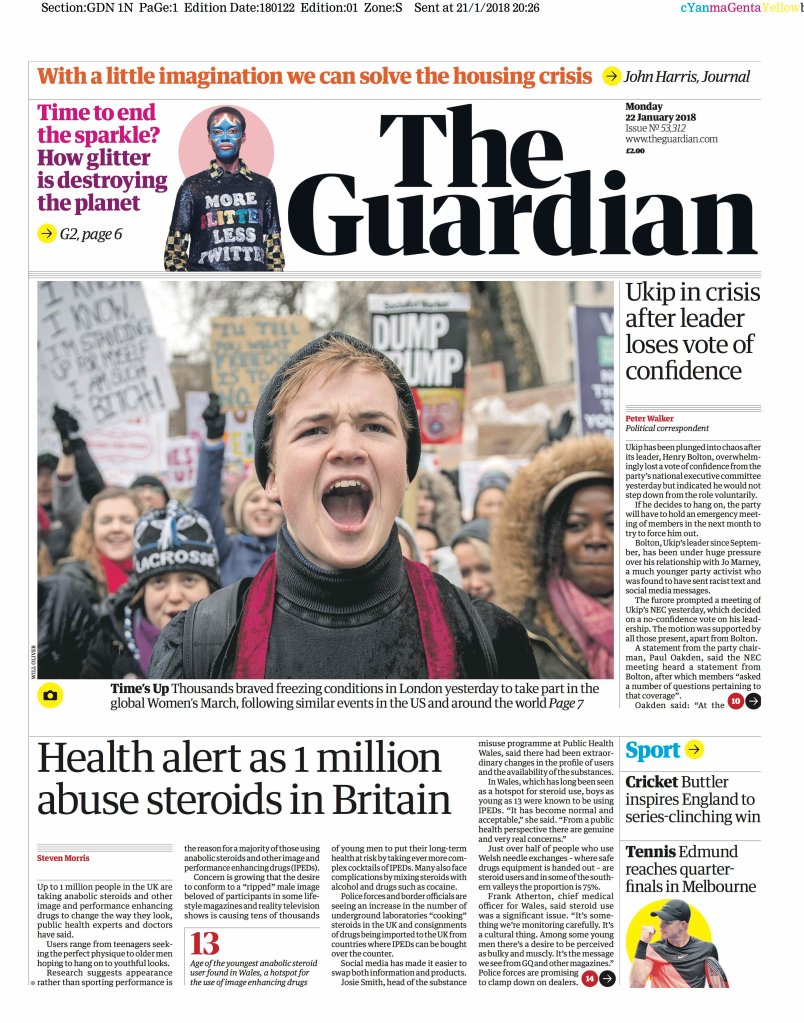 La reale copertina di Guardian