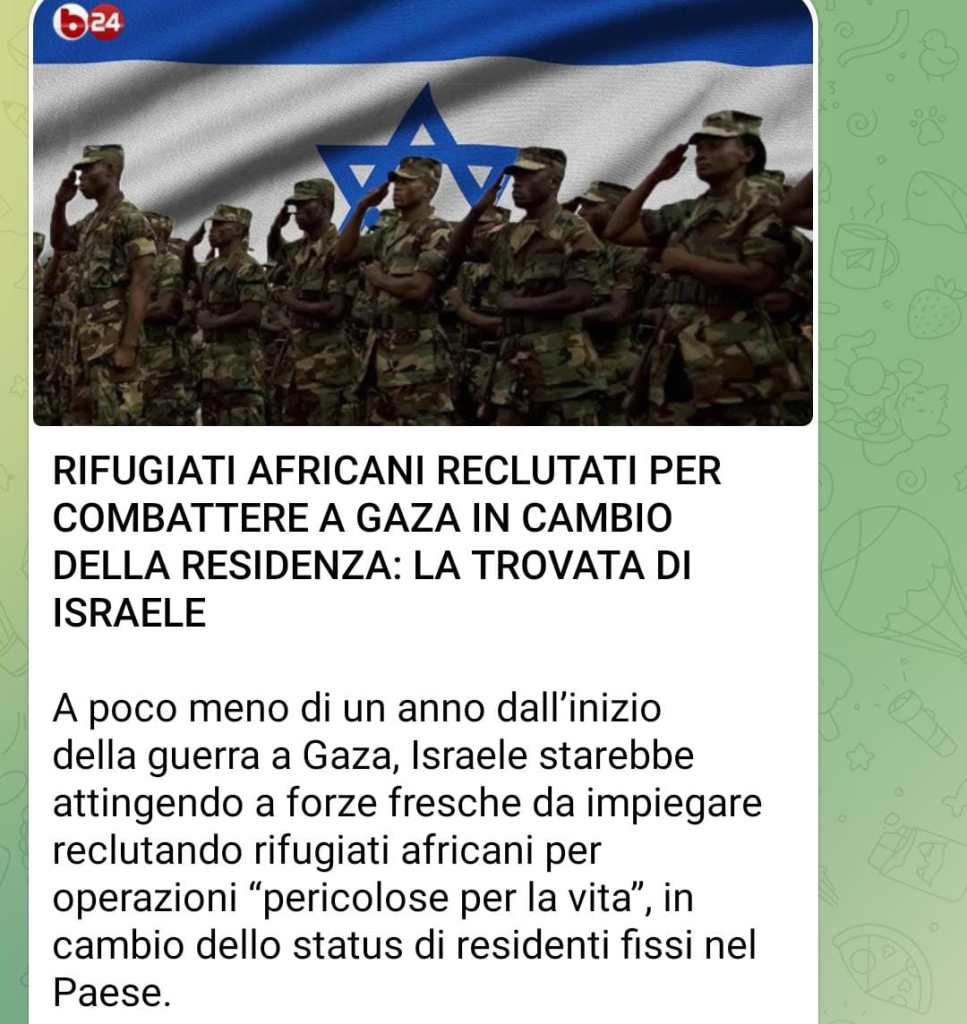 La questione dei rifugiati africani in Israele che ottengono la cittadinanza da soldati non è come raccontata in condivisione