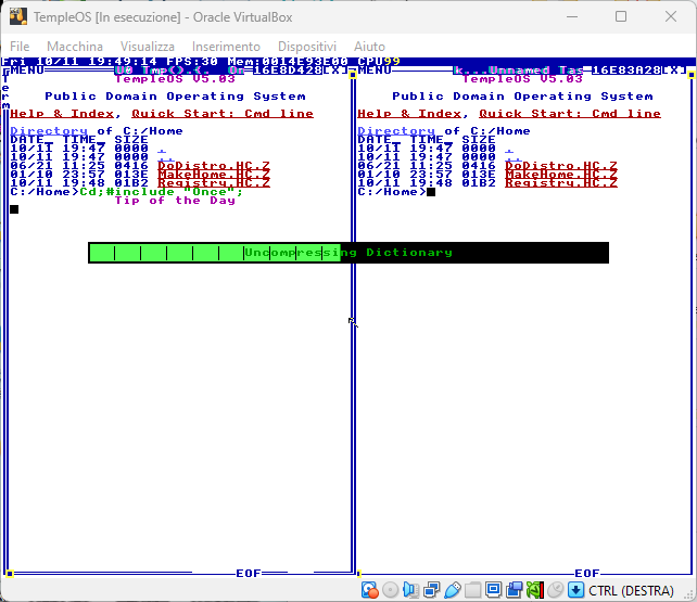 Installazione di TempleOS