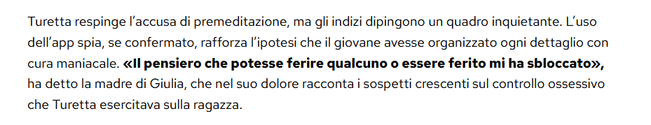 Testata giornalistica confonde madre di un rapinatore con madre di Giulia Cecchettin