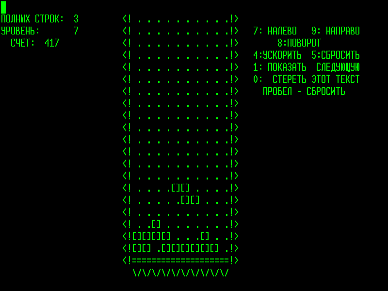 Tetris per Elektronika