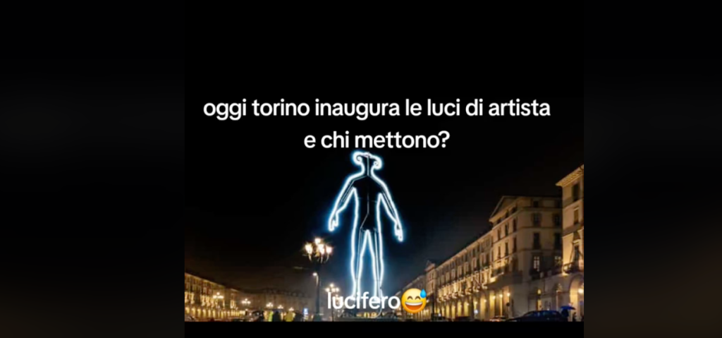 VR Man non è una statua di Lucifero a Torino