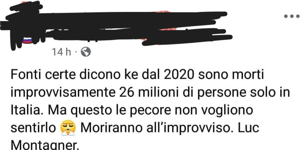 No, non è vero che sono morte 26 milioni di persone in Italia per colpa del vaccino