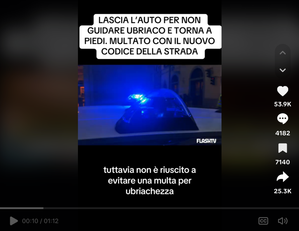 La multa all'automobilista ubriaco a piedi non c'entra col Codice della Strada