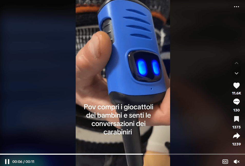 Questo video mostra davvero i Carabinieri intercettati con un walkie talkie giocattolo?