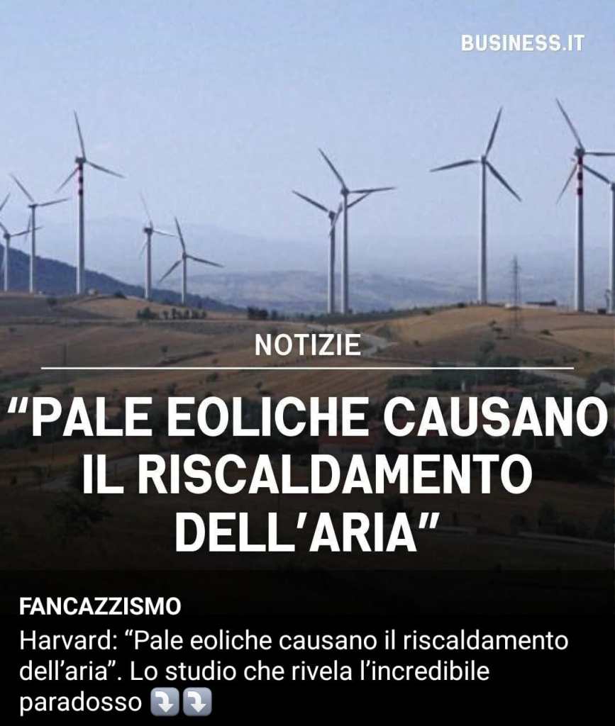 Le pale eoliche riscaldano l'aria per davvero? Attenti al presunto "paradosso"