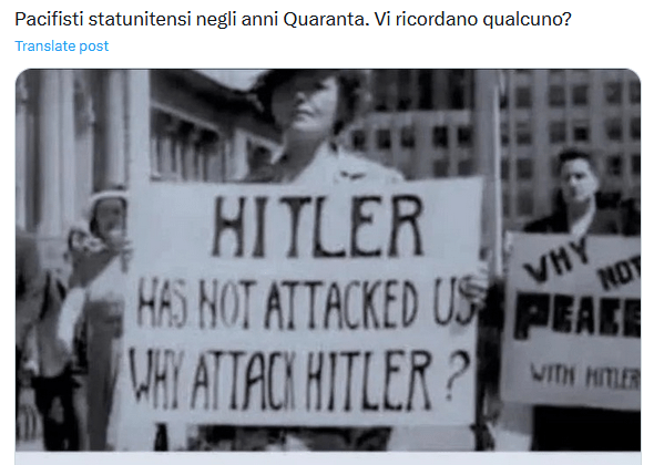 Questo video della marcia della pace con Hitler fu inscenato già all'epoca