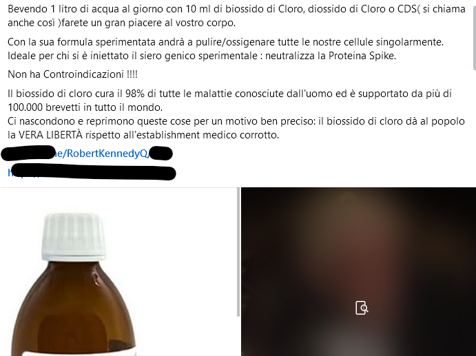 Il biossido di cloro non è un elisir miracoloso che cura ogni malattia (anzi)